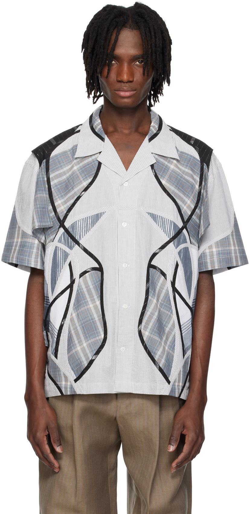 Skjorta Craig Green Craig Green Patchwork Short Sleeve Shirt Flerfärgad | CGSS25CWOSHI57