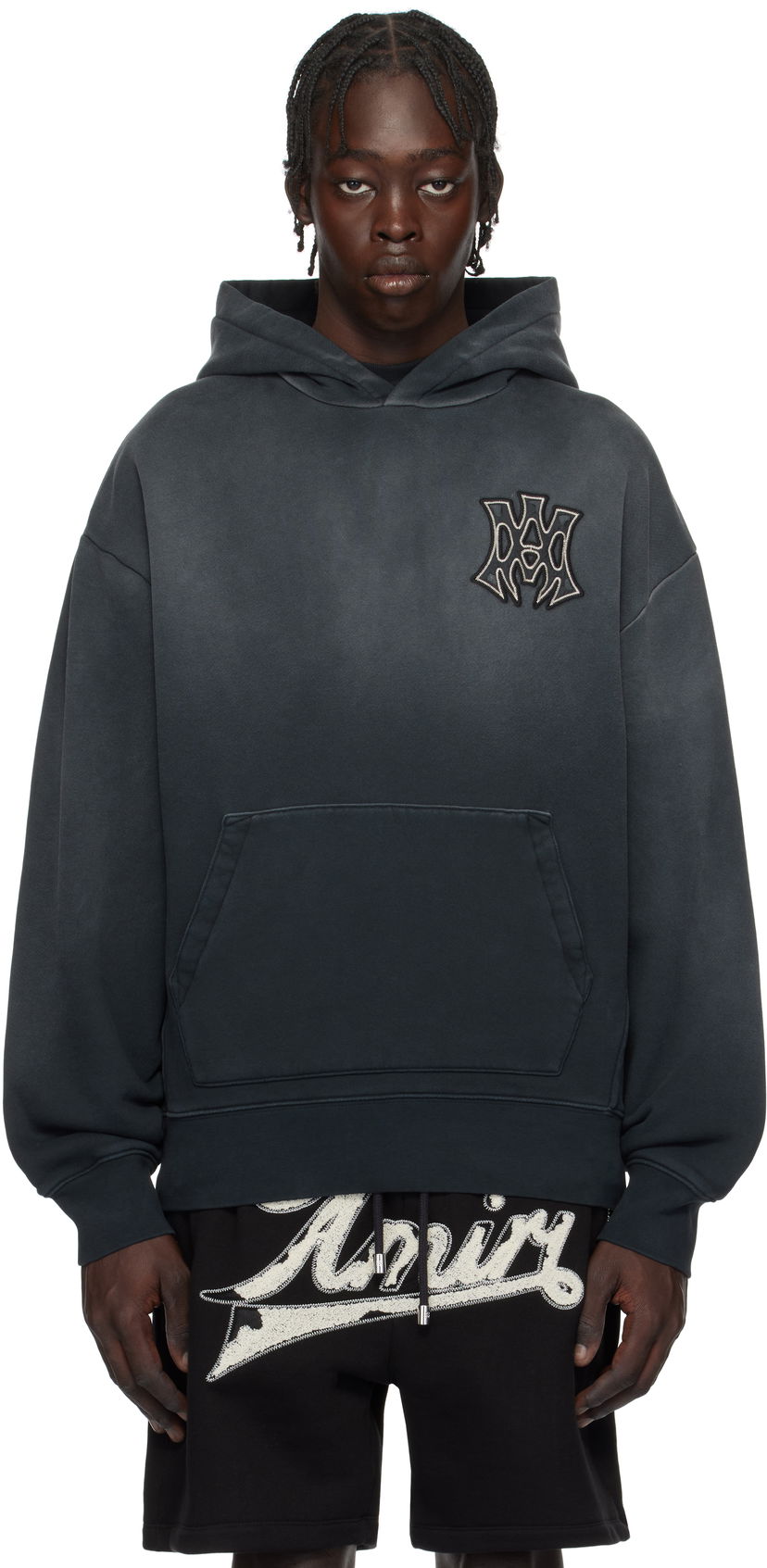 Sweatshirt AMIRI 'MA' Hollywood Oversized Hoodie Svart | AMJYHD1082