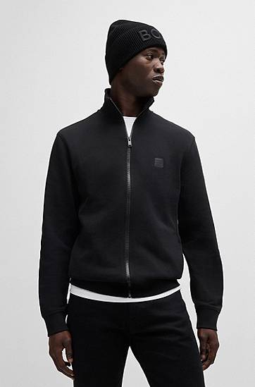 Mössa BOSS BOSS Wool-Blend Beanie with Embroidered Logo Svart | 50522449, 1