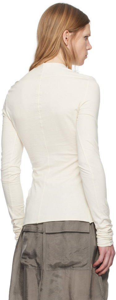 T-shirt Rick Owens Rick Owens Hollywood Classic Long Sleeve T-Shirt Vit | RU01E5271 JNC, 2