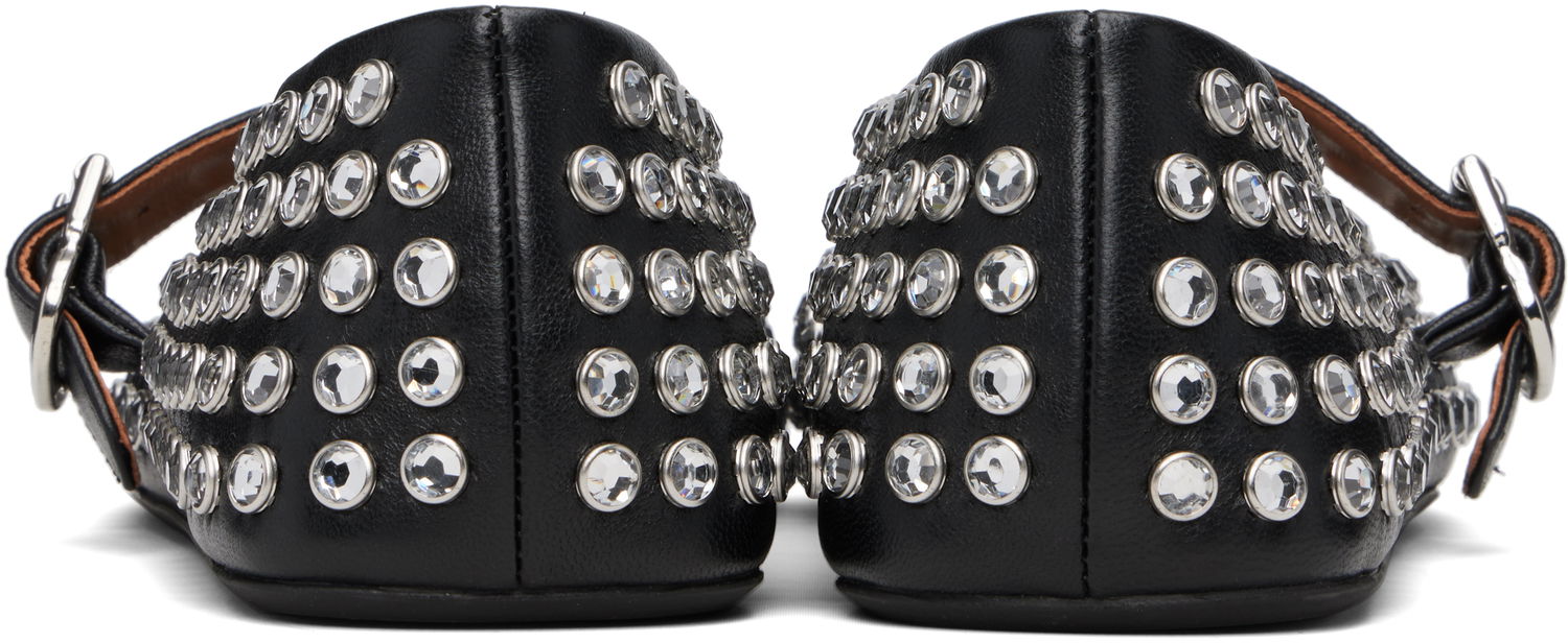 Kläder Alaïa ALAÏA Lambskin Ballerina Flats with Strass Svart | AA3A029CK116, 1