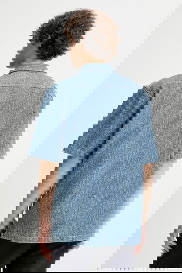 Skjorta Samsoe Samsoe Samsoe Samsoe SAAYO Regular Fit Denim Shirt Blå | M24200078, 2