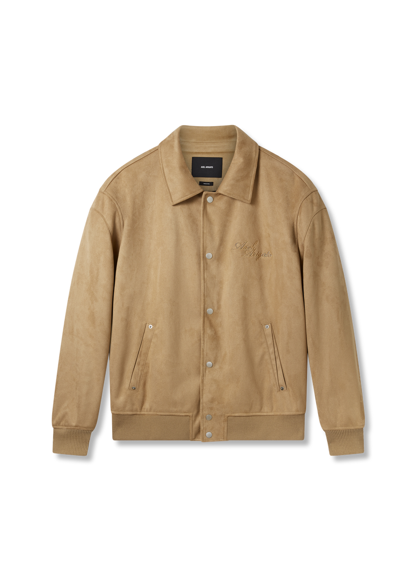 Bomberjacka AXEL ARIGATO Faux Suede Varsity Jacket Beige | A2859002