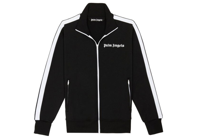 Träningsoverall Palm Angels Track Jacket With Chest Logo Print Svart | PMBD001R21FAB0011001