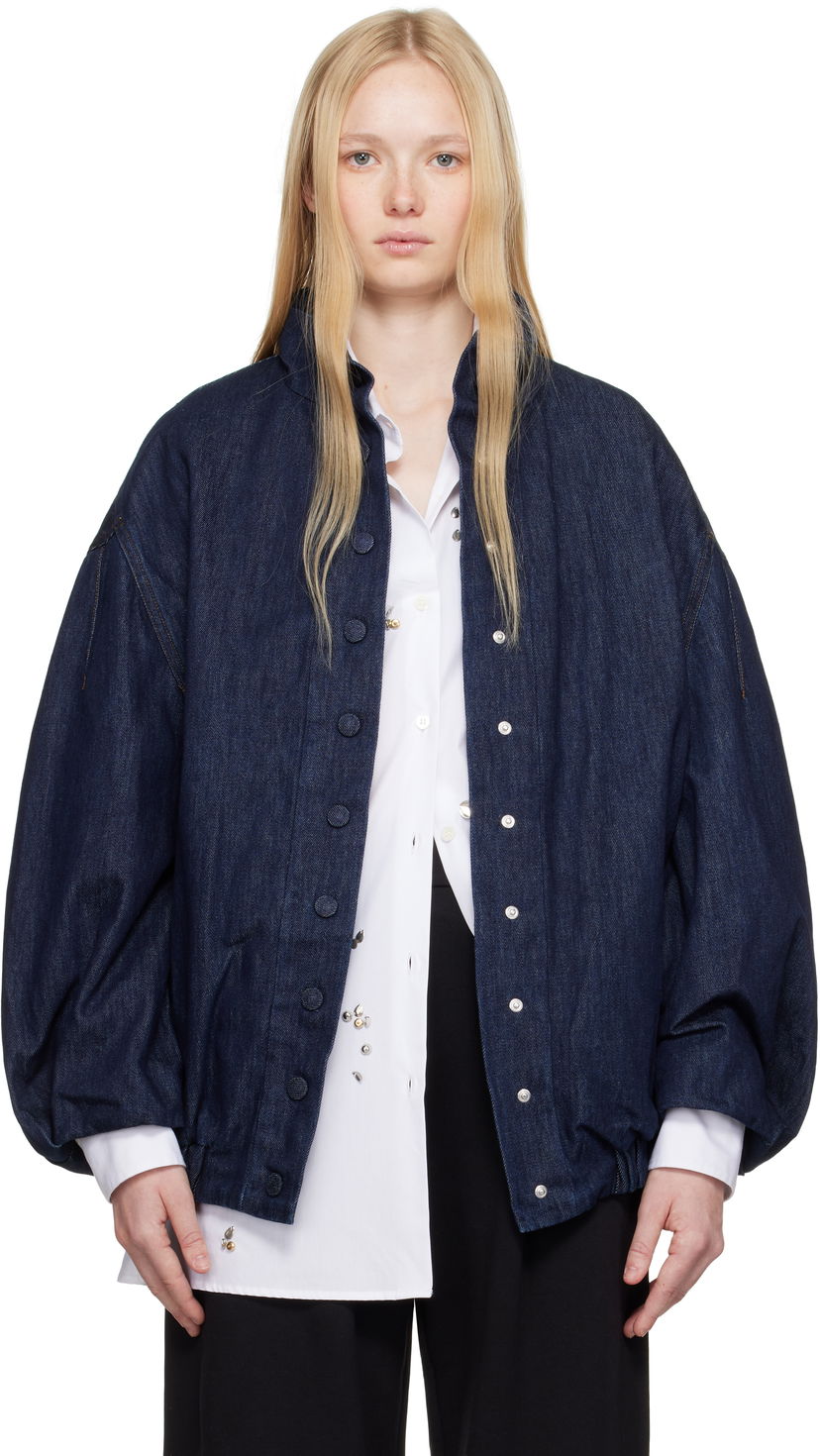 Jacka Dries Van Noten Dries Van Noten Press-Stud Denim Jacket Blå | 251-010513-1552