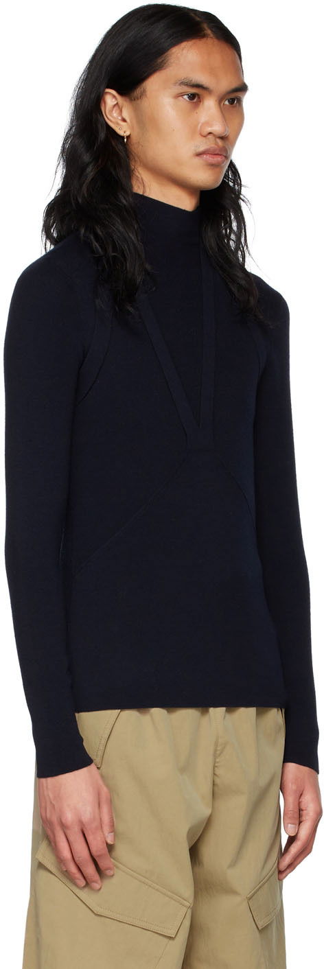 Sweater Dion Lee Wool Turtleneck Mörkblå | C7062S22, 1