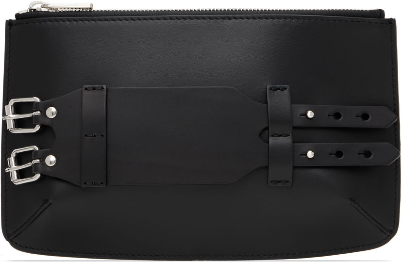 Handväska Maison Margiela MM6 Maison Margiela Leather Bracelet Pouch Svart | SB6WF0007 P8327