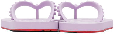 Tillbehör Christian Louboutin Christian Louboutin Loubi Flip Spiked Thong Sandals Purpur | 1210655, 1