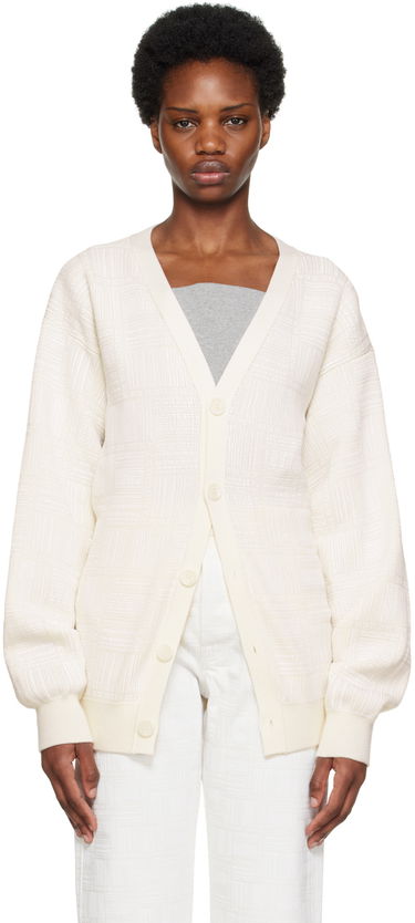 Sweater VETEMENTS Barcode Knit Cardigan Vit | VL14KN600W, 0