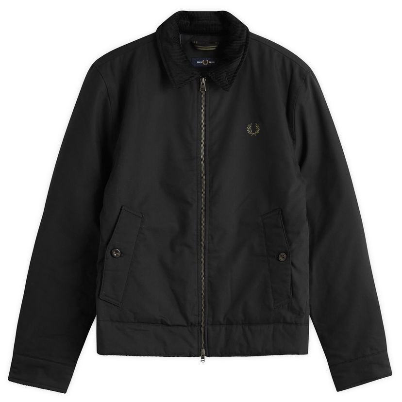 Jacka Fred Perry Cotton Caban Jacket, Size Large Svart | J8535-184