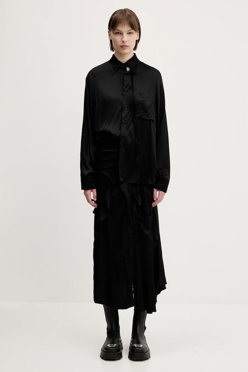 Skjorta Ottolinger Ottolinger Deconstructed Satin Maxi Dress Svart | 111.501911.02