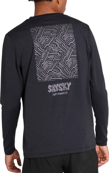 T-shirt Saysky Reflective Logo Pace Long Sleeve T-Shirt Grå | omrls20c9001-omrls20c9001, 1