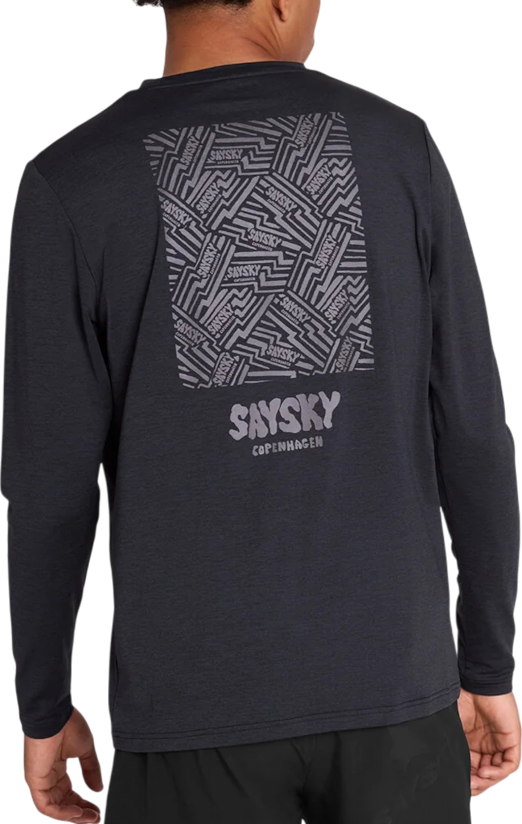 T-shirt Saysky Reflective Logo Pace Long Sleeve T-Shirt Grå | omrls20c9001-omrls20c9001, 1
