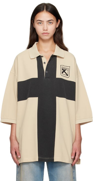 Polotröja 032C 032c Fainting Cross Oversized Polo Beige | F25-URC-0459-550-W, 0