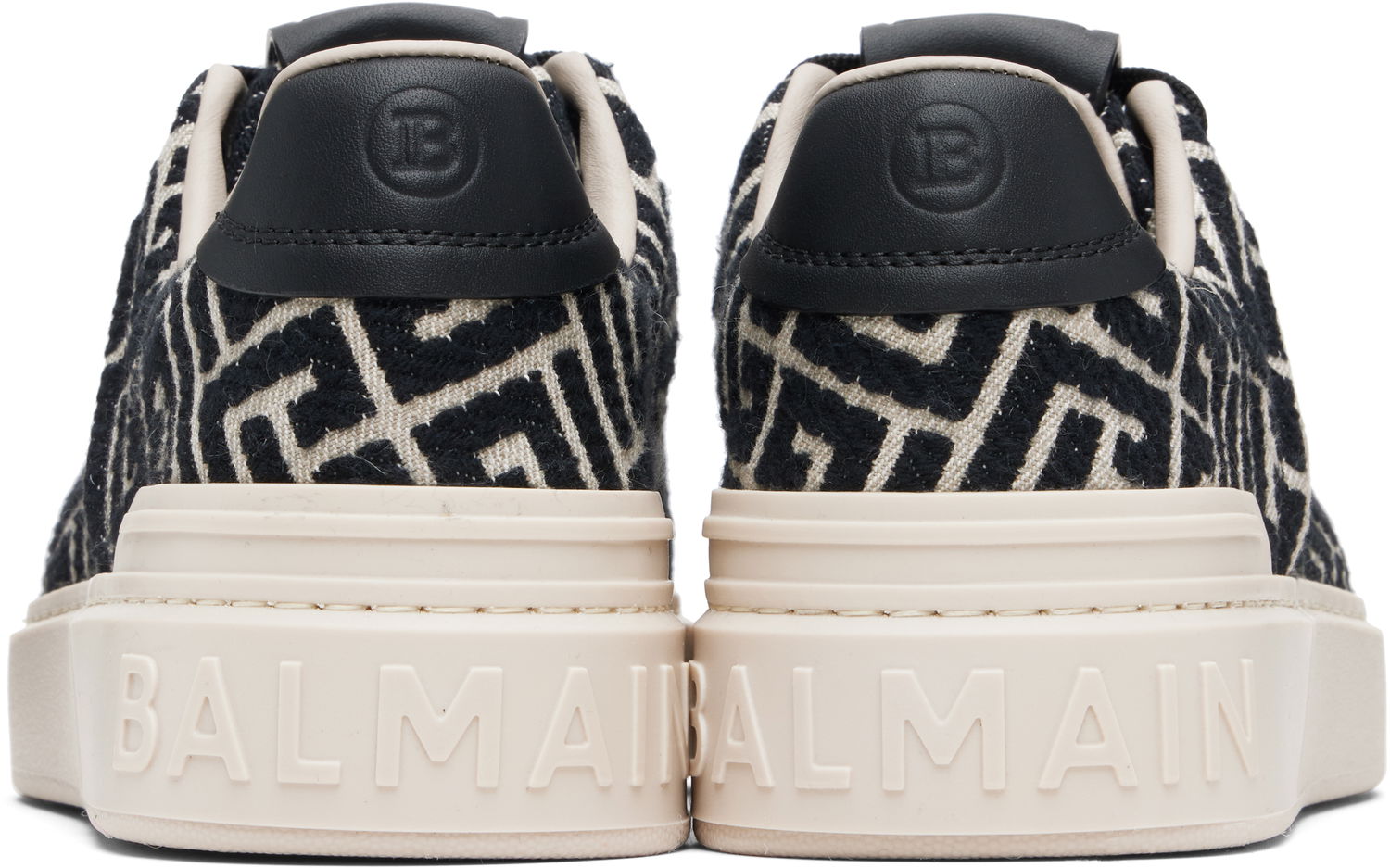 Sneakers och skor Balmain Monogram Jacquard B-Court Flerfärgad | FN1VI690TJCM, 1