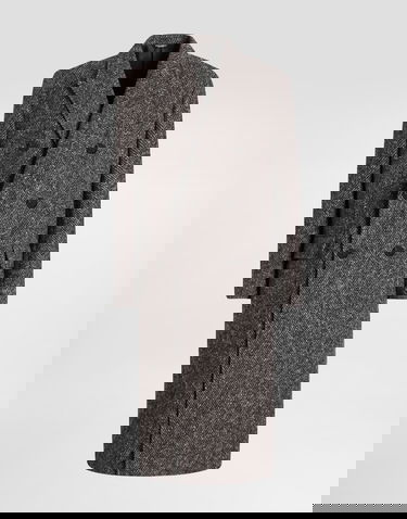 Rockar Dolce & Gabbana Dolce & Gabbana Double-breasted Herringbone Coat Grå | G038ZTFC2FDS8030, 0