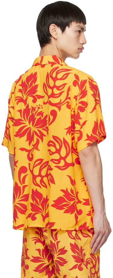 Skjorta ERL ERL Floral-Print Shirt Gul | ERL06B003, 2