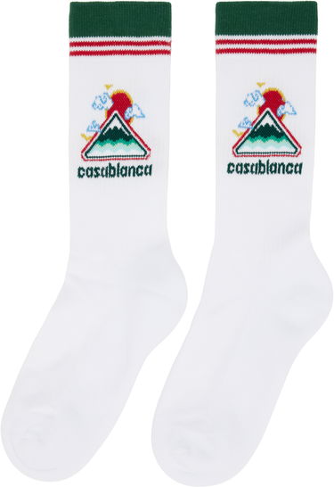 Strumpor Casablanca Casablanca Montagne Ondulee Socks Vit | APF25-ACC-010-02, 2