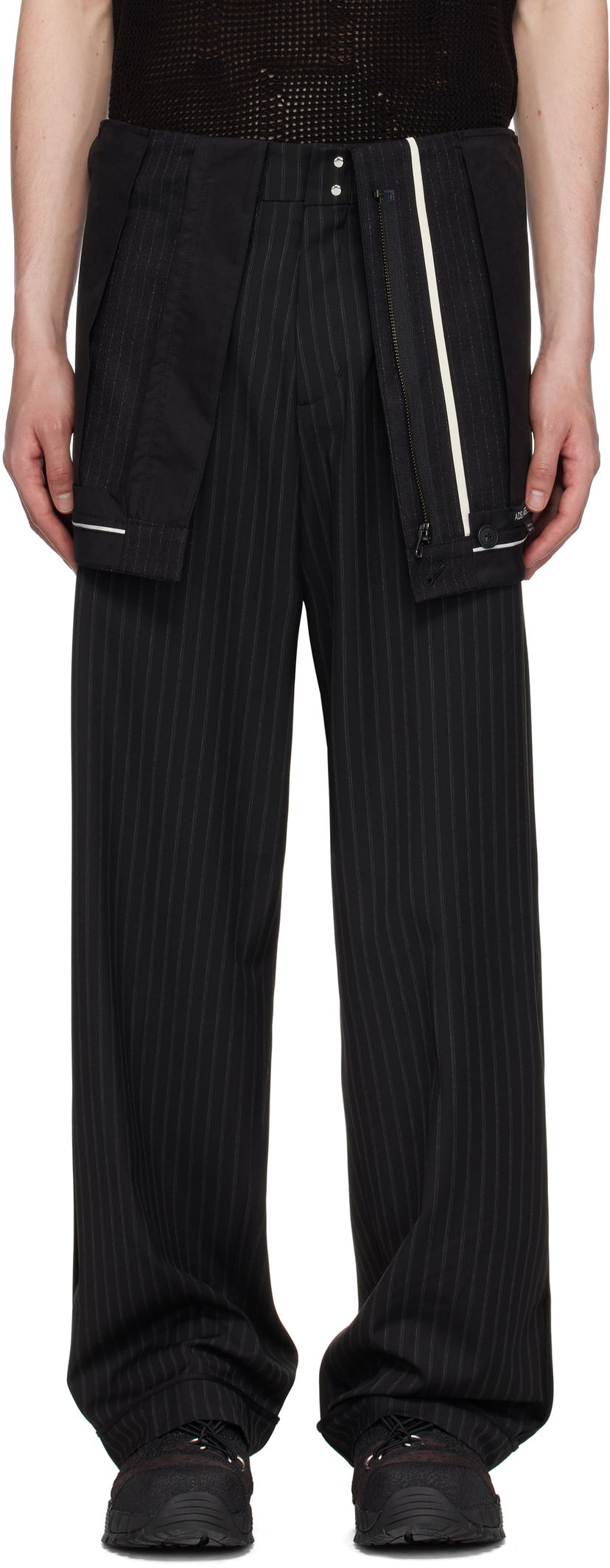 Byxor Andersson Bell Inside Out Stripe Trousers Svart | apa813m