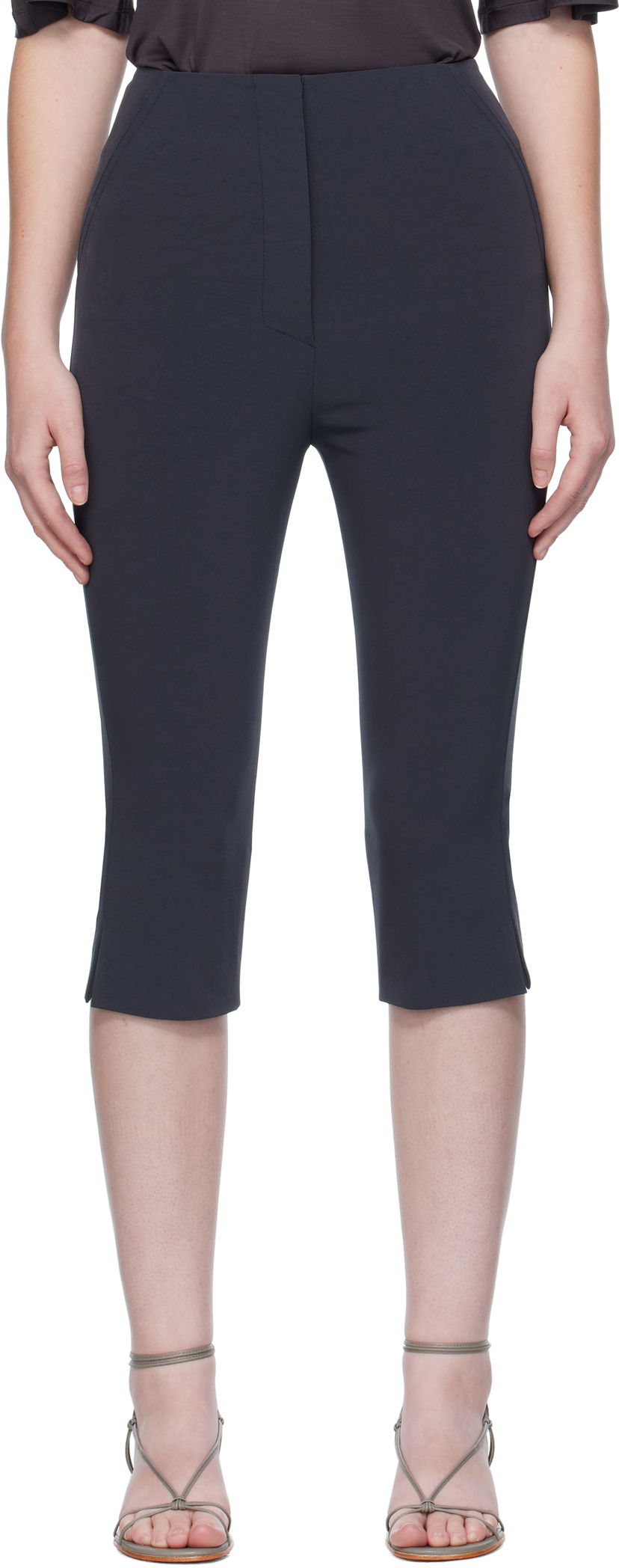 Shorts Nanushka Nanushka Saoirse Capri Shorts Mörkblå | NW25PFPA15855