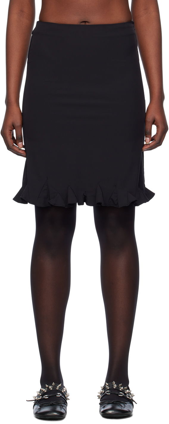 Kjol We11done We11done Flared Midi Skirt Svart | WD-SK0-24-271-W-BK