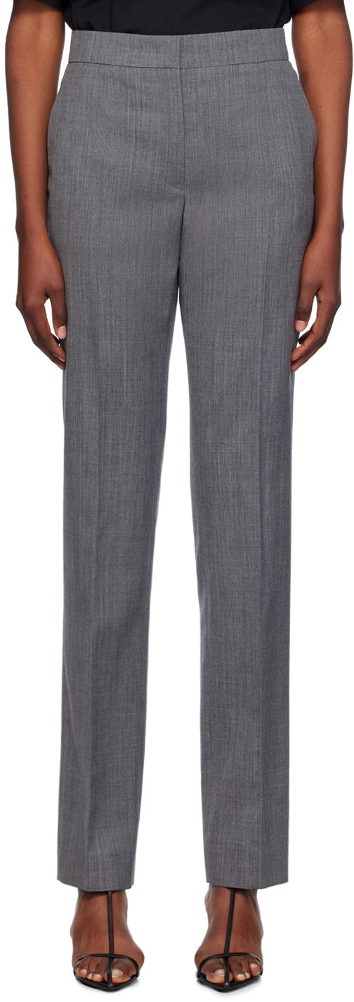 Byxor Jil Sander Wool Trousers Grå | J02KA0286_J40171