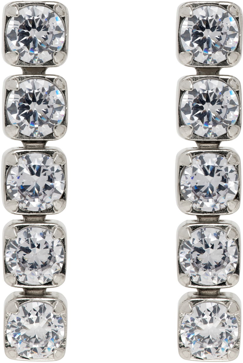 Örhängen Jil Sander Crystal Earrings "Silver" Metallisk | J11VG0068_P6734