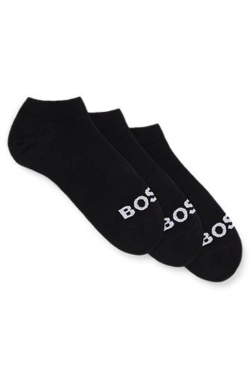 Strumpor BOSS BOSS Three-Pack of Ankle Socks with Contrast Logos Svart | 50502073, 0