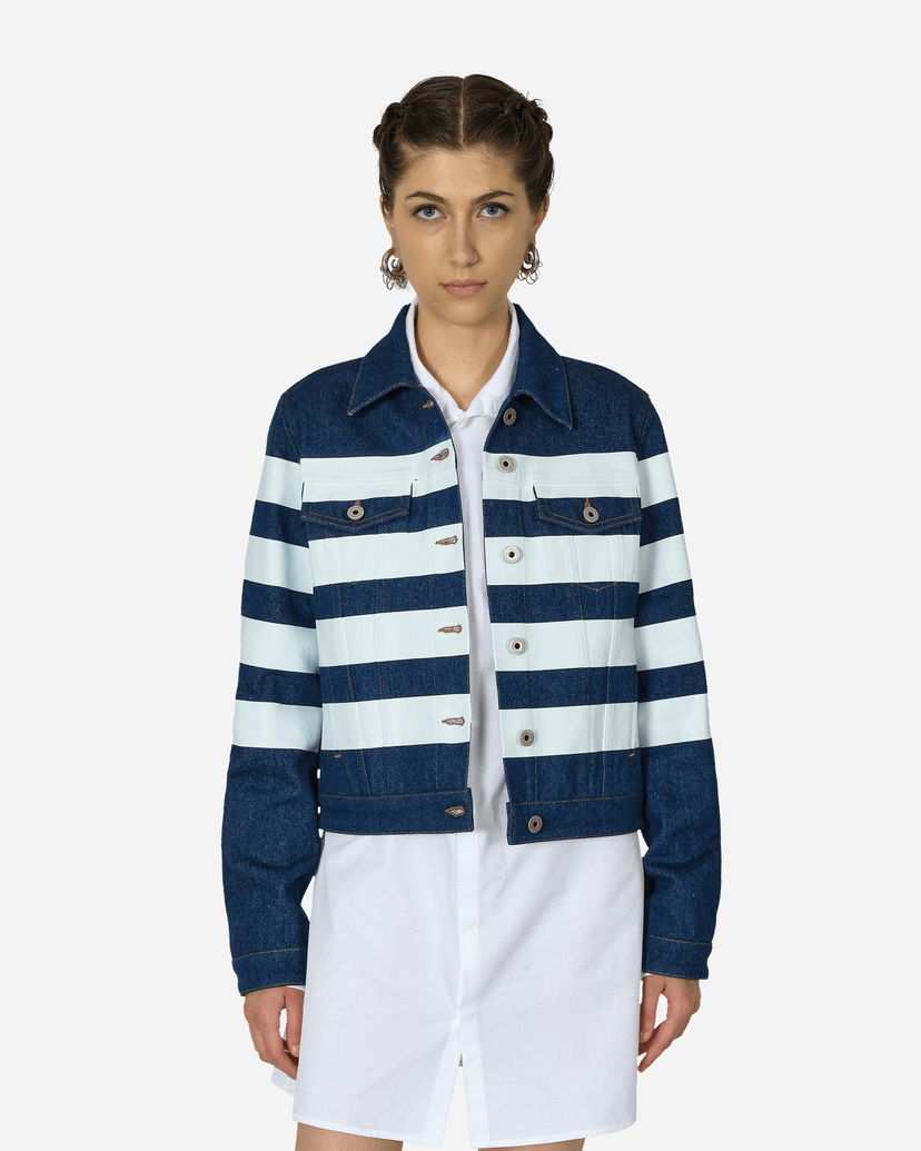 Jacka Jean Paul Gaultier Striped Denim Jacket Blå | VE071IP-D017 5501