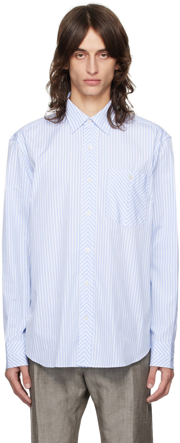 Skjorta Paul Smith Paul Smith Oversized Fit Striped Shirt Blå | M1R-045Z-N02404-40