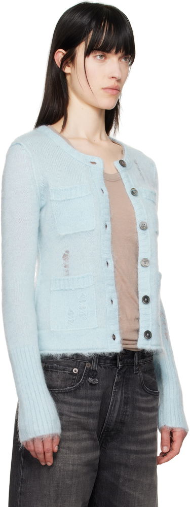 Sweater R13 R13 Elongated Shrunken Cardigan Blå | R13WY258-Y027A, 1