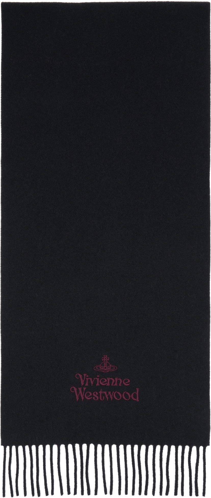 Halsduk Vivienne Westwood Embroidered Scarf Svart | 81030007-W00Q7-