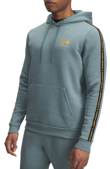 Sweatshirt Under Armour Icon Fleece Hooded Sweatshirt with Taping Turkos | 1389356-587, 0