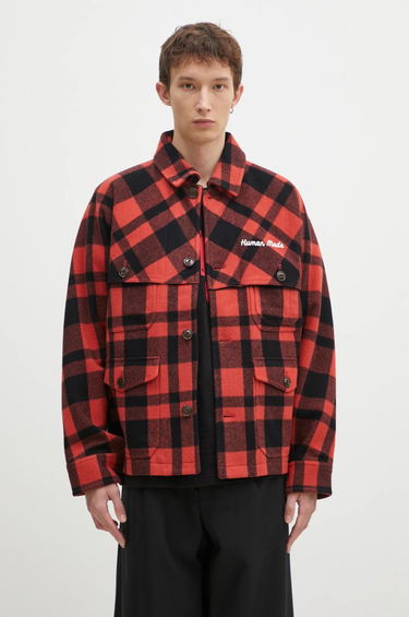 Skjorta Human Made Oversize Wool Hunting Jacket Röd | HM28JK031, 2