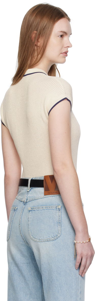 T-shirts och linne Valentino Valentino Cotton Knit Top Beige | 7B3KC66T9JV, 2