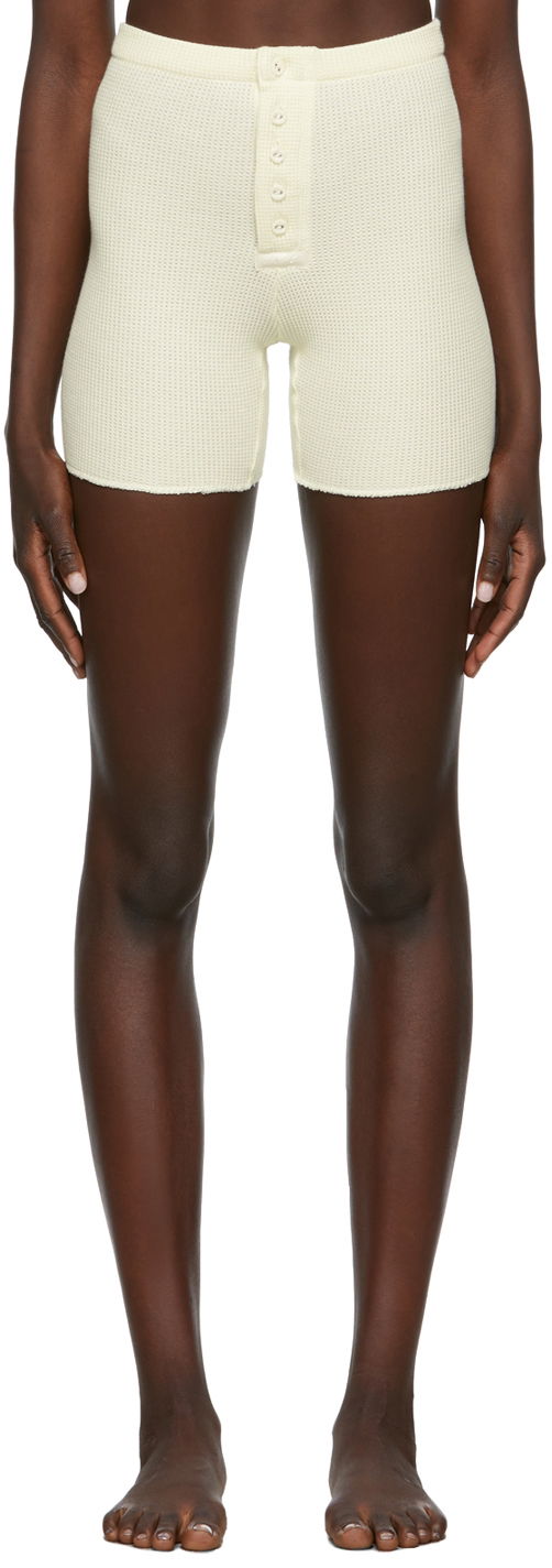 Shorts SKIMS SKIMS Waffle Boy Shorts Gul | AP-SHO-0900
