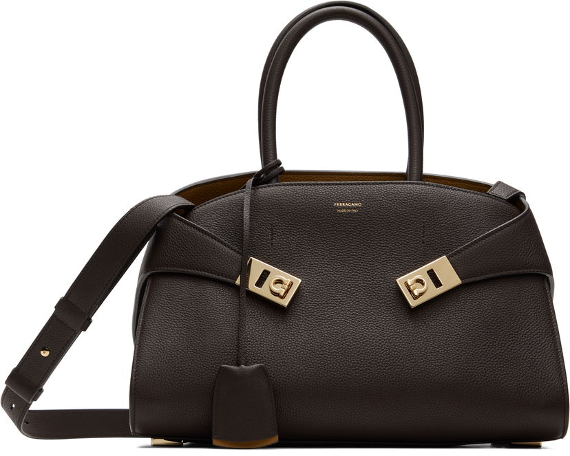 Tygpåse FERRAGAMO Small Tote Bag Brun | 777524