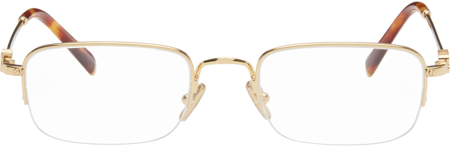 Solglasögon Miu Miu Miu Miu Half Rim Metal Rectangle Glasses Brun | 0MU 52WV 8056262411148, 0