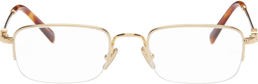Solglasögon Miu Miu Miu Miu Half Rim Metal Rectangle Glasses Brun | 0MU 52WV 8056262411148