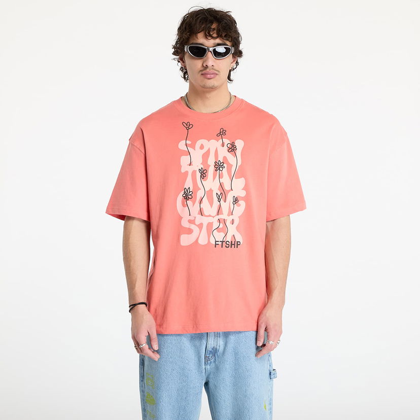 T-shirt Footshop Spiritual Gangster Peach Graphic T-Shirt Rosa | FTSHP_388