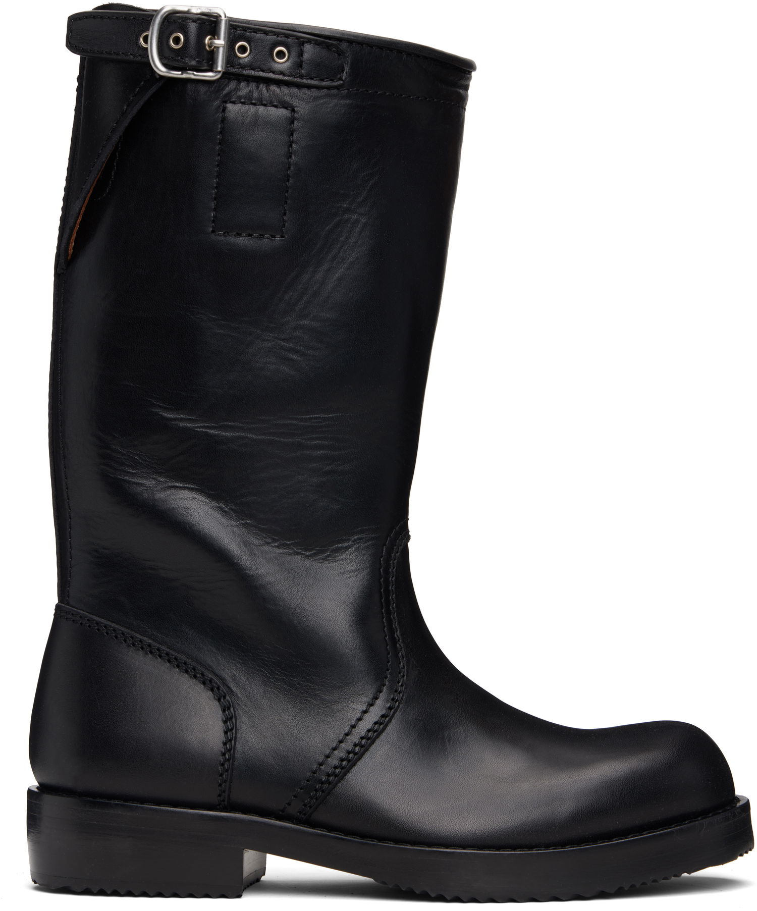 Sneakers och skor Dries Van Noten Dries Van Noten Leather Biker Boots Svart | 252-021700-105, 0