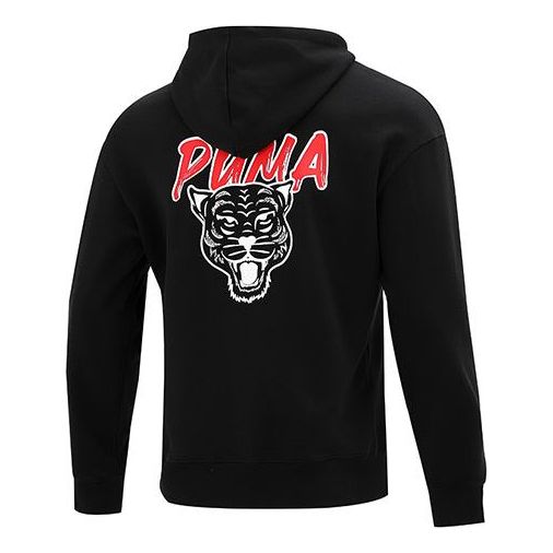 Sweatshirt Puma Logo Printing Black Hoodie Svart | 536573-01