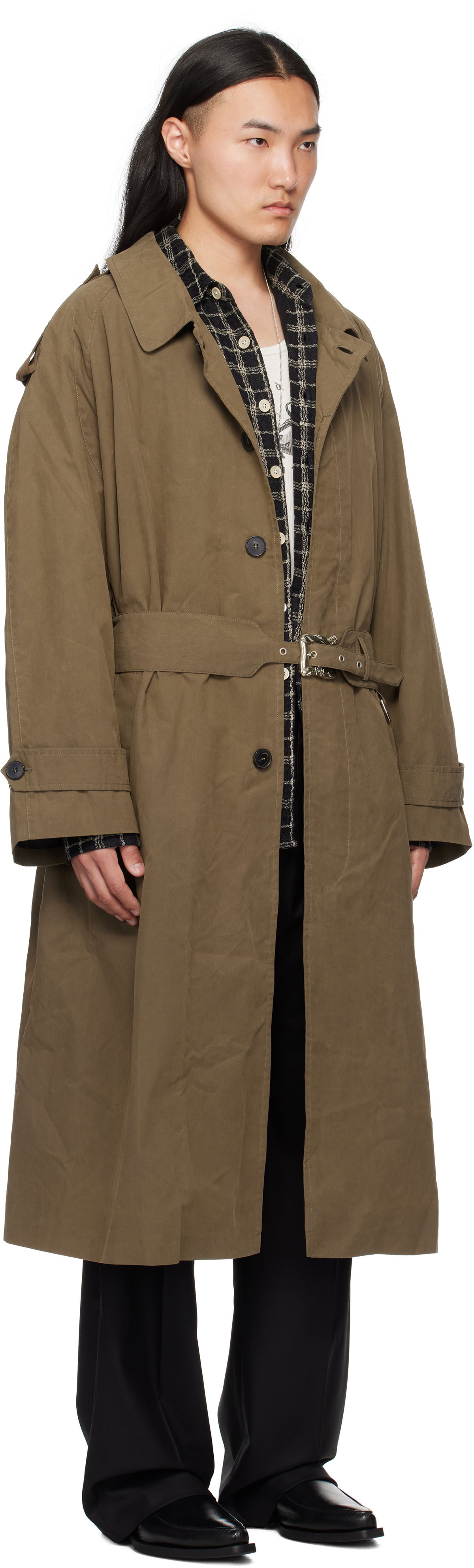 Trenchcoat Enfants Riches Déprimés Enfants Riches Déprimés Museum Sunday Trench Coat Grön | 030-537, 1