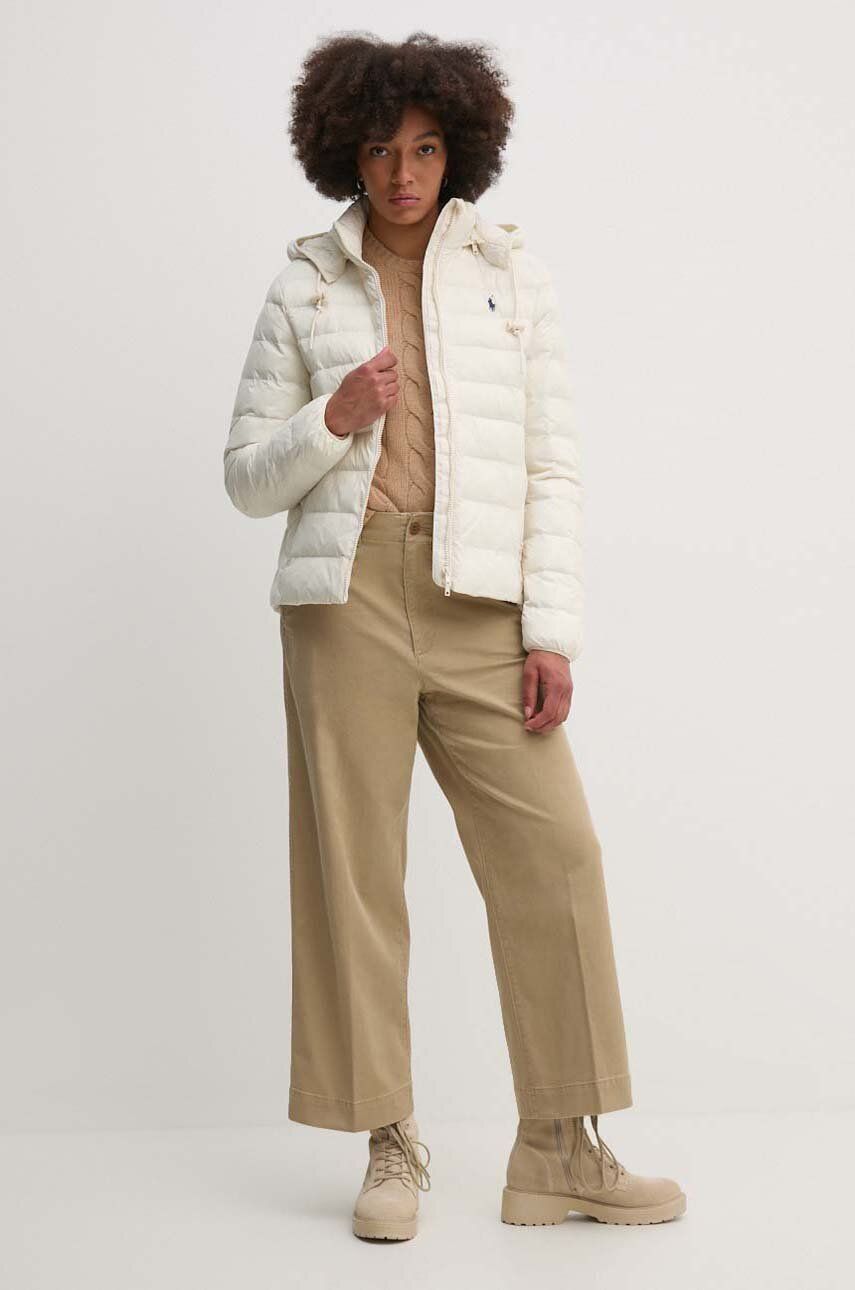 Byxor Polo by Ralph Lauren High Waist Trousers Beige | 211939940, 1