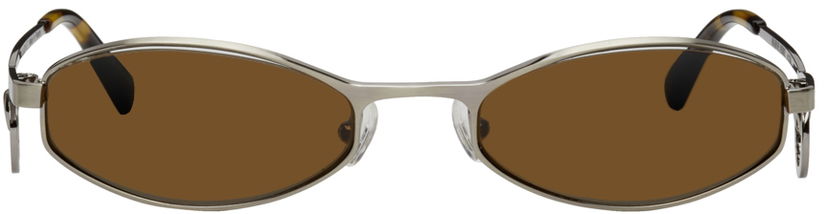 Solglasögon Marine Serre Marine Serre Vuarnet Edition Swirl-Frame Oval Sunglasses Metallisk | A123SS22X