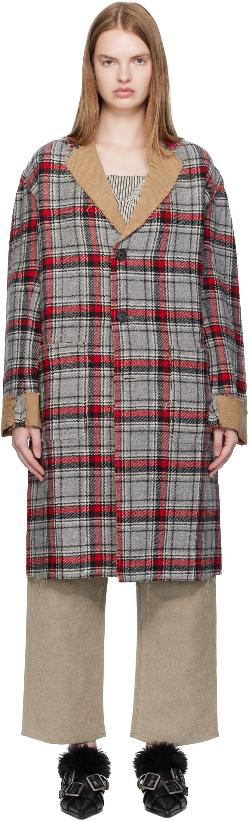 Rockar R13 R13 Raw Cut Reversible Coat Flerfärgad | R13WR469-R566A