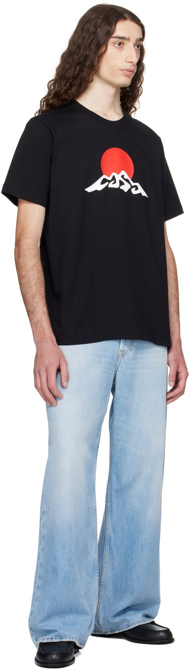 T-shirt Casablanca Casablanca Montagne Snow Print T-Shirt Svart | MPF25-JTS-001-02, 3