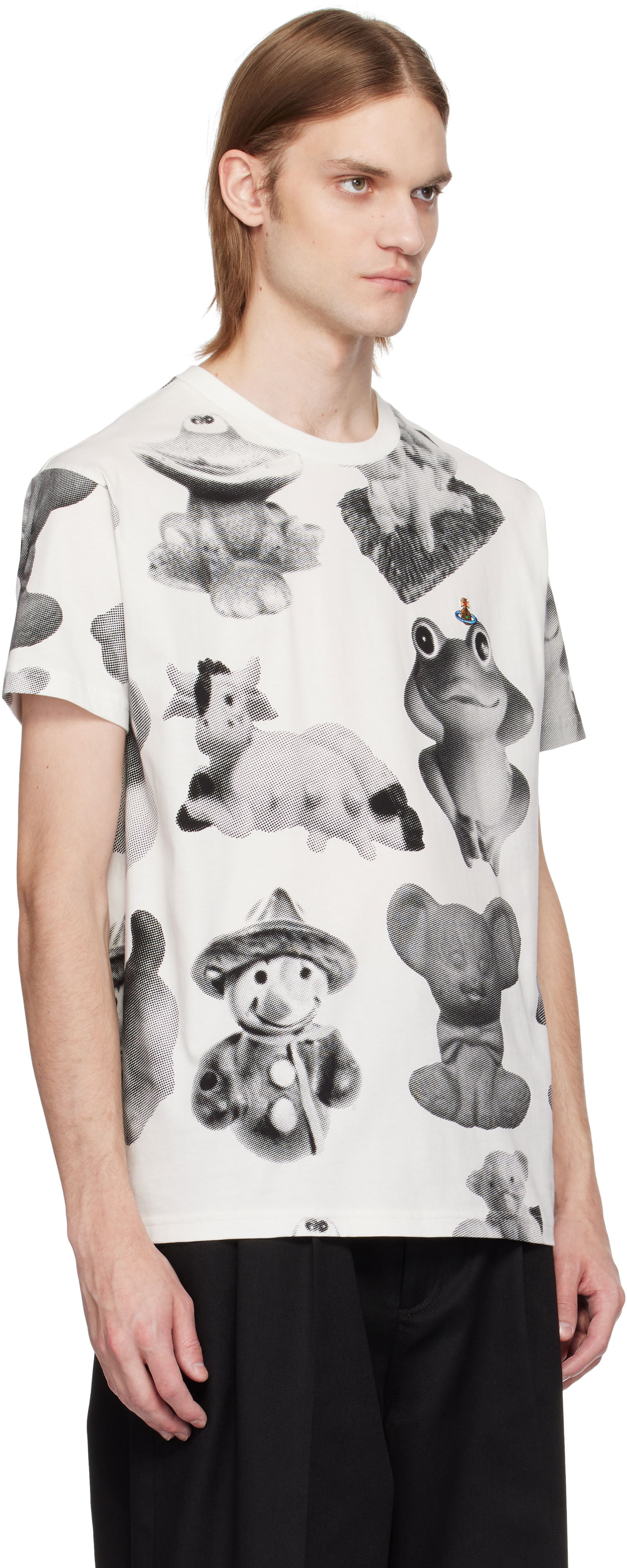 T-shirt Vivienne Westwood Vivienne Westwood Classic Figurine Print T-Shirt Vit | 3G010013-J006F-, 1