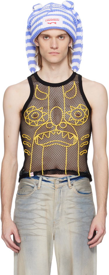 Hatt Charles Jeffrey Loverboy Charles Jeffrey LOVERBOY Graphic Net Tank Top Blå | 54080303, 0