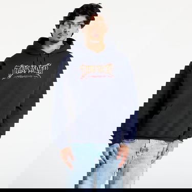 Sweatshirt Thrasher Cracked by Exteenager Hoodie Mörkblå | 145776, 0